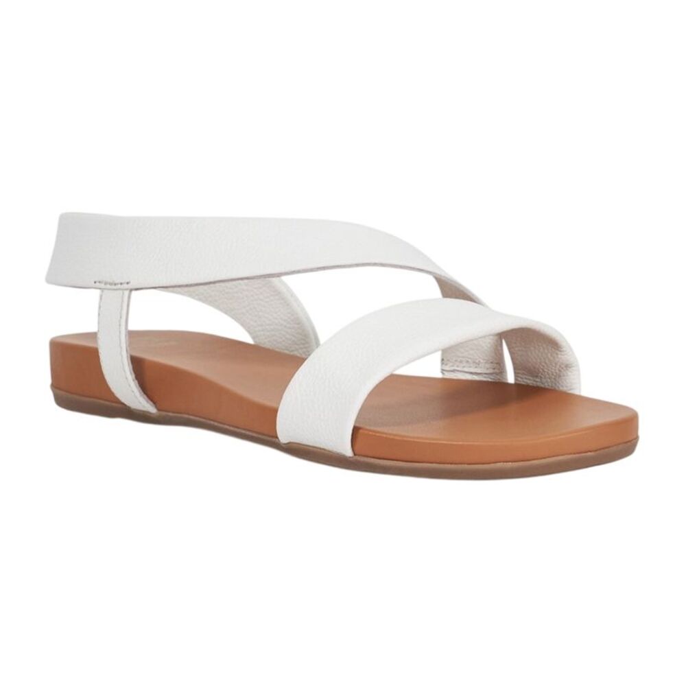 Dune London Womens/Ladies Lucina Leather Flat Sandals / White